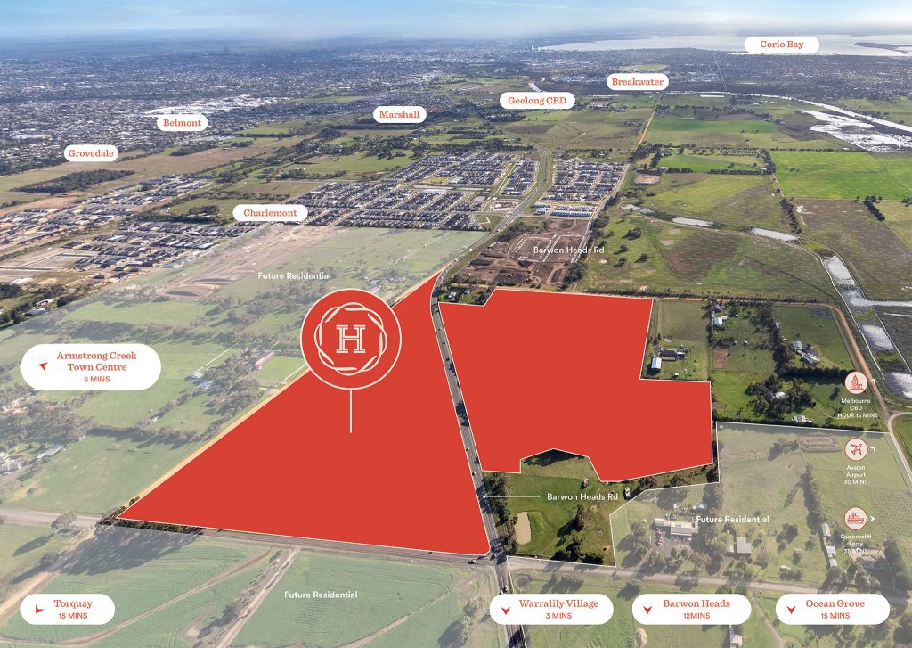 Haymont aerial location map