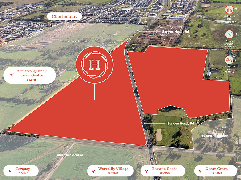 Haymont aerial location map