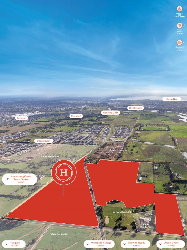 Haymont aerial location map